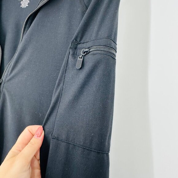 Torrid Womens Super Soft Black Performance Jersey Knit Funnel Neck Zip Jacket 1X - Picture 7 of 8